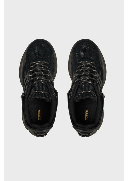 Belluna Taşlı Deri Karışımlı Kalın Taban Sneaker Ayakkabı FLPBLLSUE12 Bayan Ayakkabı Flpbll SUE12 Black