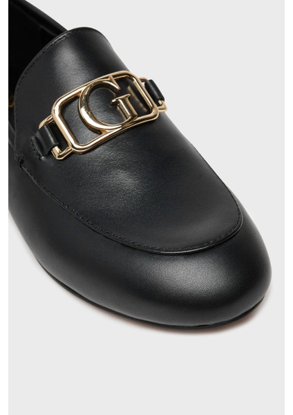 Martynas Logolu Deri Loafer Ayakkabı FLPMARLEA14 Bayan Ayakkabı Flpmar LEA14 Black indirimleri