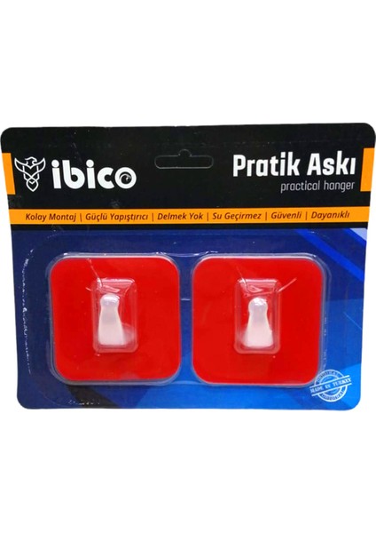 2 Parça Pratik Yapışkan Askı (4604)