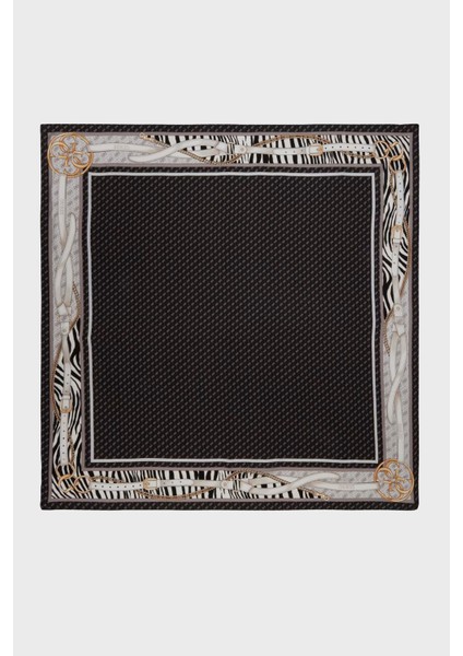Zamira 4g Logo Baskılı 130 x 130 cm Şal AW5302SIL03 Bayan Şal AW5302 SIL03 Clo