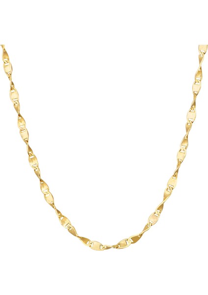 14 Ayar 50 cm Valentino Burgu Altın Zincir Kolye 2.00 gr