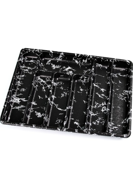 Büyük - Siyah - 7 Bölmeli Çekmece Içi Kaşıklık 50X37CM (4604)