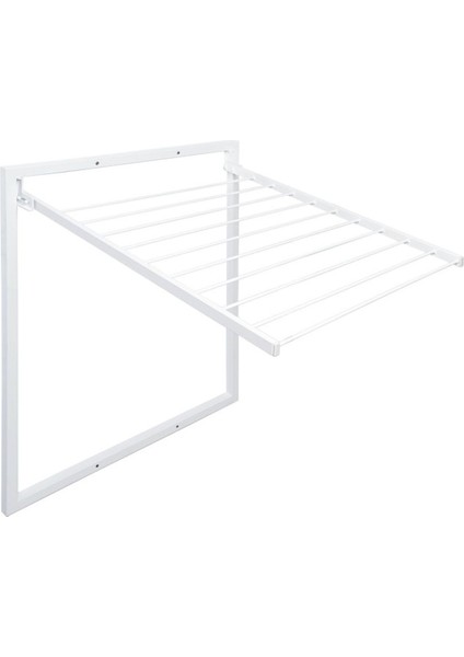 Duvara Monte Katlanabilir Ergonomik Çamaşır Havlu Kurutma Askılık 11 Paslanmaz Çelik Çubuk 70 x 60 cm