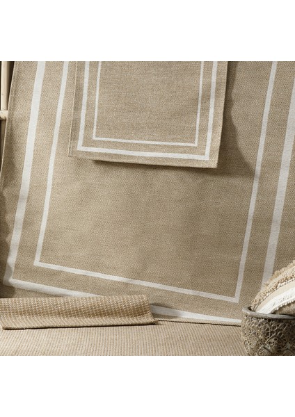 Katerını Halı Bordürlü Açık Bej 160X230
