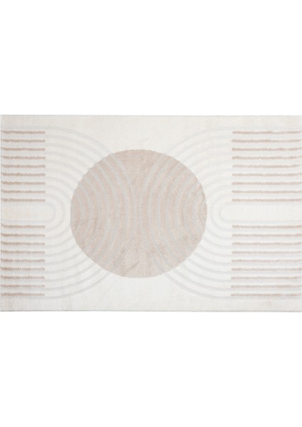Rıva Cırcle Halı Ekru Bej 160X230