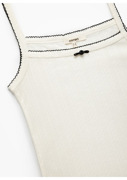 Slim Fit Pamuklu Ribanalı Kontrast Detaylı Askılı Atlet modelleri