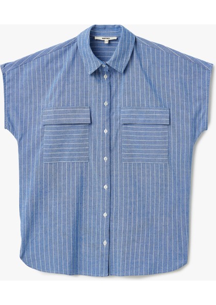 Viskon Kumaş Karışımlı Kolsuz Cep Detaylı Gömlek modelleri