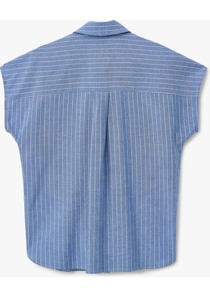 Viskon Kumaş Karışımlı Kolsuz Cep Detaylı Gömlek fırsatları