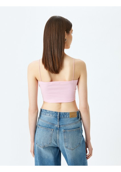 Fitilli Ip Askılı Slim Fit Crop Kadın Atlet fırsatları