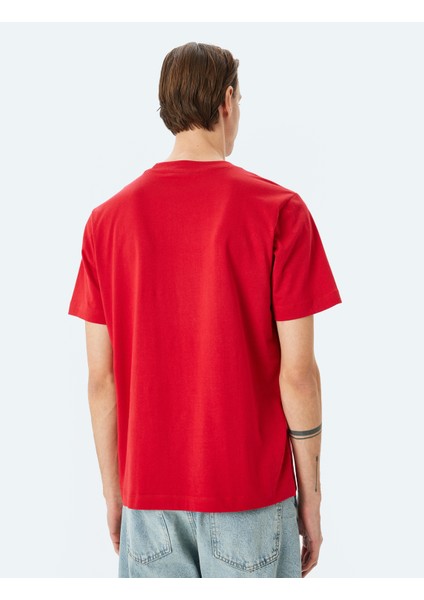 Pamuklu Bisiklet Yaka Regular Fit Kısa Kollu Basic Tişört fırsatları