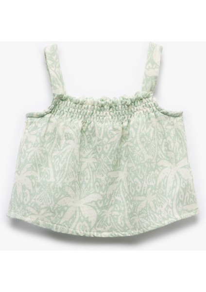 Pamuklu Kare Yaka Gipeli Askılı Bluz fiyatları