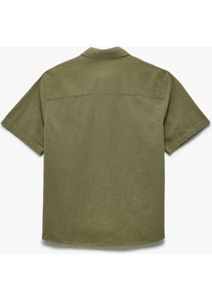 Kısa Kollu Pamuklu Regular Fit Klasik Gömlek fırsatları