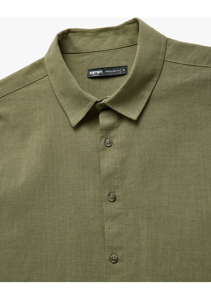 Kısa Kollu Pamuklu Regular Fit Klasik Gömlek indirimleri