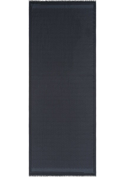 Iman I Koyu Gri Pamuk Ipek Şal 80X210