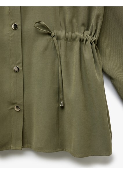 Rahat Kalıp Belden Bağlama Detaylı Cepli Uzun Viskon Ceket fırsatları