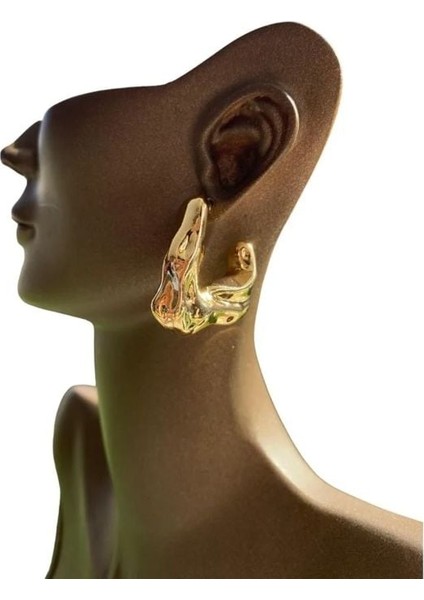 Asimetrik Küpe Gold