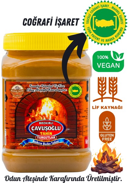 Odun Ateşinde Kavrulmuş Kepekli Bozkır Tahini 930 gr + Odun Ateşinde Kavrulmuş Susam 500 gr fırsatları