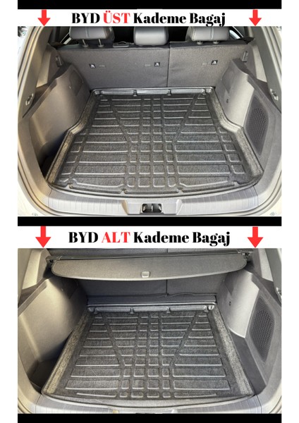 Byd Seal U Dm-i 2024+ Uyumlu 4.5D SAHLER Premium Paspas + Liner Marka 3D ÜST Bagaj Havuzu - BYD Seal U DM-i