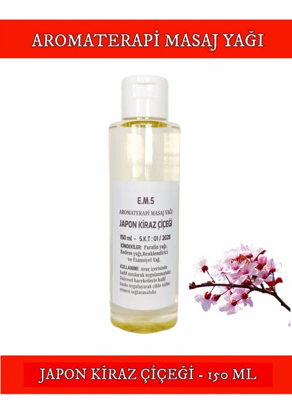 Japon Kiraz Çiçeği Masaj Yağı 150 ml Aromaterapi Masaj Yağı