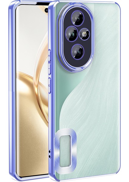Honor 200 Kılıf Kamera Korumalı Logo Gösteren Şeffaf Kapak