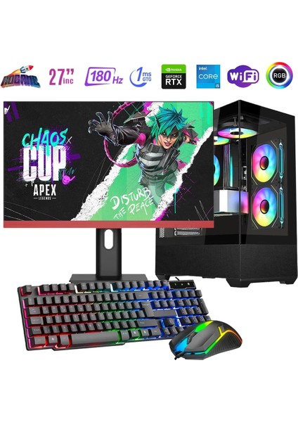 I5 12400F 16GB Ddr4 1tb M2 12GB RTX3060 27" 165Hz Mon. Oyun Bilgisayarı