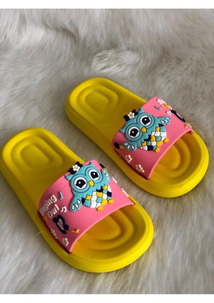 Kuş Desenli Sarı Pembe Anatomik Taban Kaydırmaz Plastik Kız Çocuk Havuz Deniz Plaj Evve Sokak Terlik fiyatları
