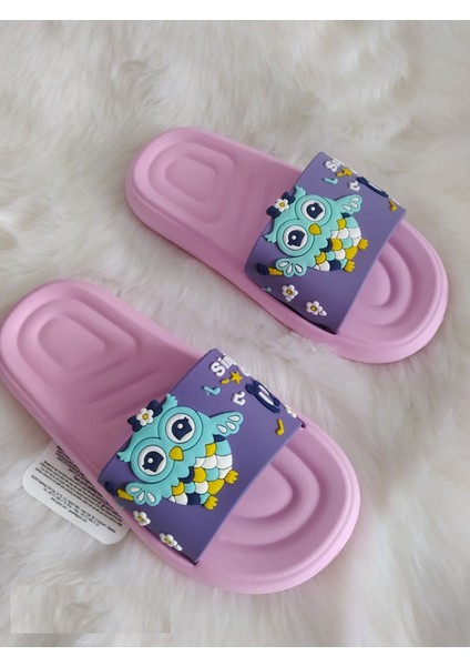 Kuş Desenli Sarı Pembe Anatomik Taban Kaydırmaz Plastik Kız Çocuk Havuz Deniz Plaj Evve Sokak Terlik modelleri