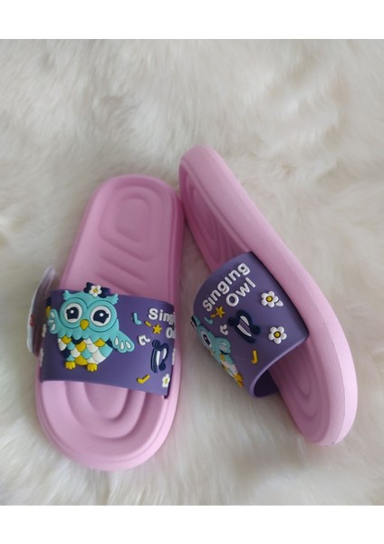 Kuş Desenli Sarı Pembe Anatomik Taban Kaydırmaz Plastik Kız Çocuk Havuz Deniz Plaj Evve Sokak Terlik fırsatları