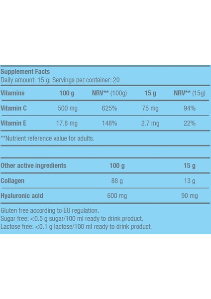 Collagen Kolajen Hyaluronic Acid 300 gr modelleri
