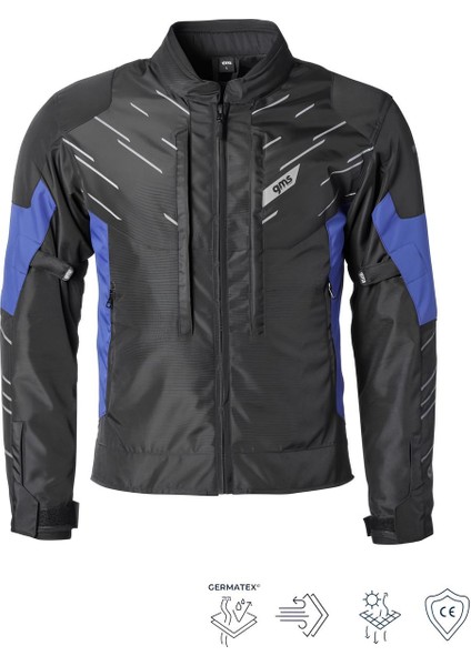 Kasaı Navy Blue 4 Mevsimlik Korumalı Motosiklet Montu