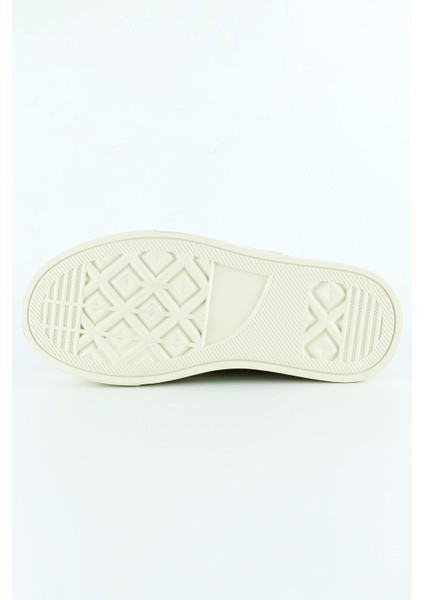 Bej Saten Yüksek Taban Spor Taşlı Bağcıklı Platform Sneaker indirimleri