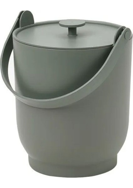 Premium Ürün Kaliteli Üretim Pratik Kullanışlı Ev Ofis Için Ideal Seçim 4 Lt Çöp Kovası Farmarkvast Gri-Yeşil