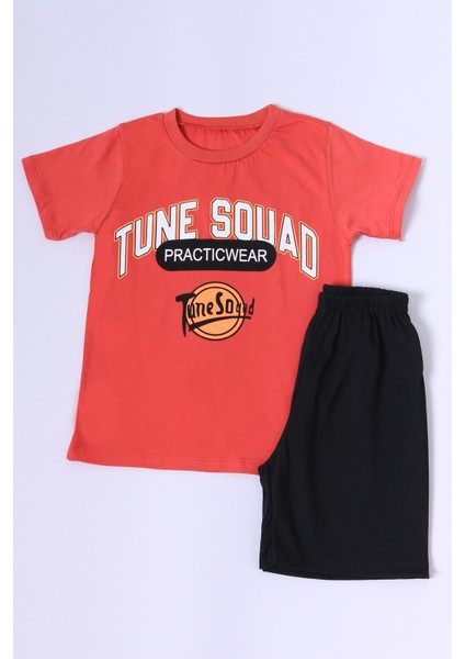 Erkek Çocuk Şortlu Takım Tune Squad Baskılı B81