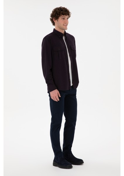 Erkek Bordo Gömlek Örme 50290770-VR014 fırsatları