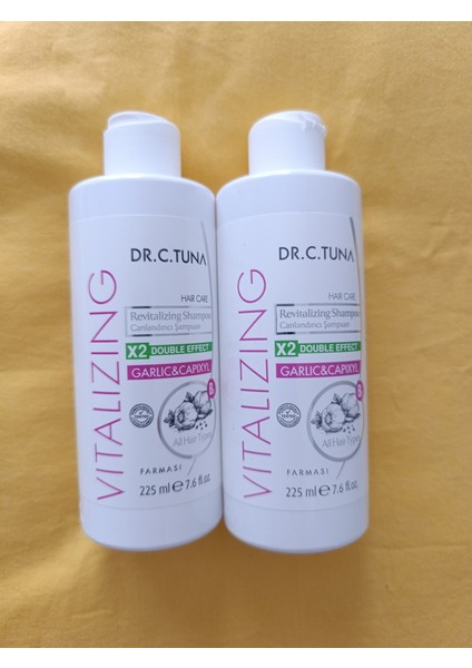 Dr. C. Tuna Vitalizing Sarımsak & Capixyl Şampuan 225 ml 2 Adet