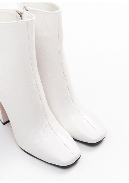 Tılla White Patent Bootie