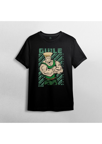 Street Fighter Guile Unisex %100 Pamuklu Bisiklet Yaka T-Shirt Model 1 fiyatları