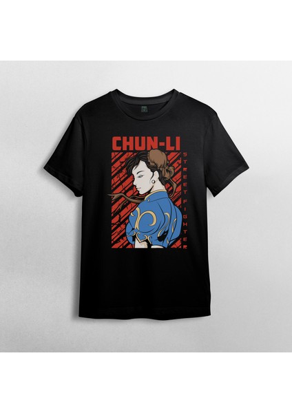 Street Fighter Chun-Li Unisex %100 Pamuklu Bisiklet Yaka T-Shirt Model 1 fiyatları