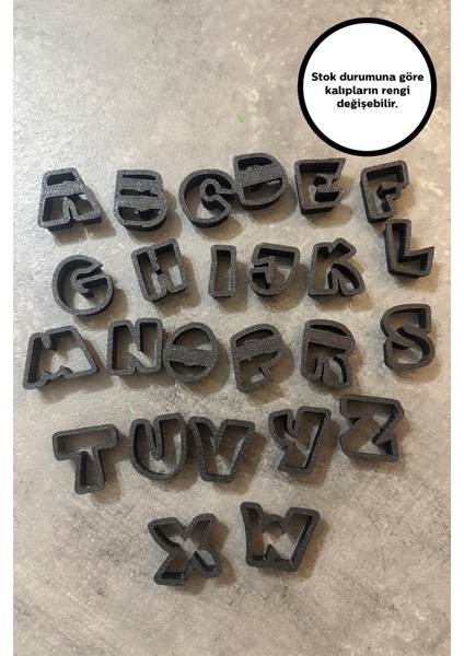 Alfabe - Harfler Kurabiye Kalıpları 25 Adet KA0000016, One Size