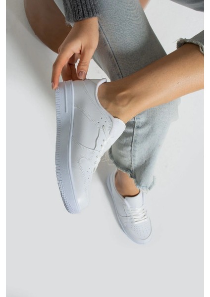 Aır Rahat Taban Günlük Beyaz Spor Ayakkabı ve Sneaker (Bir Beden Büyük Tercih Ediniz!) modelleri