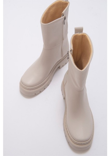 VUSY Bej Kalın Taban Kadın Bot