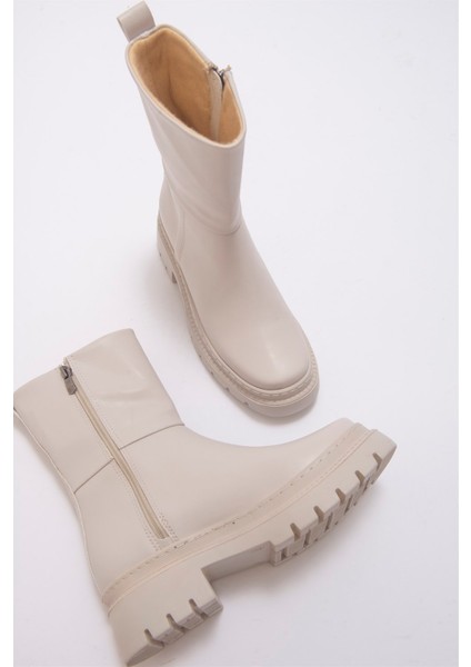 VUSY Bej Kalın Taban Kadın Bot indirimleri