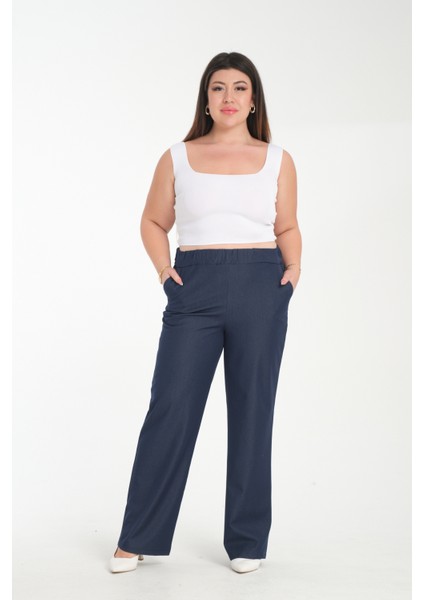 Ipek Kot Pantolon Beli Lastikli