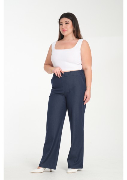Ipek Kot Pantolon Beli Lastikli