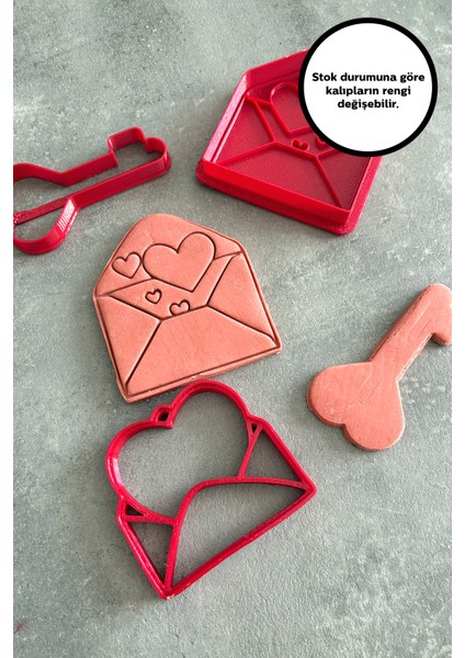 Kalpli - Mektup Temalı Kalıp 3&#39;lü Set KA0000030, One Size