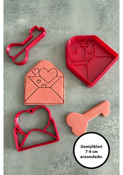 Kalpli - Mektup Temalı Kalıp 3&#39;lü Set KA0000030, One Size