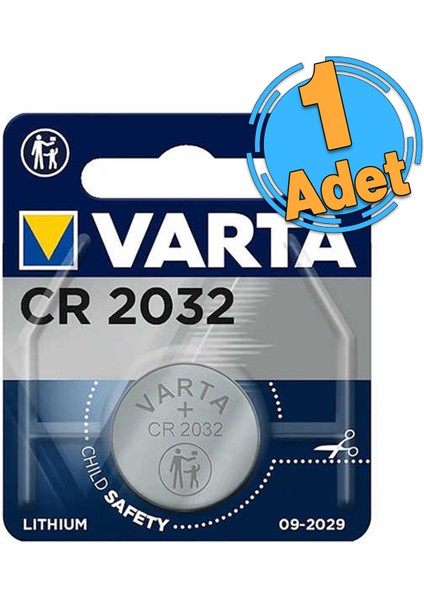 Düğme Para Pili CR2032 Anahtar Saat Oyuncak Elektronik Cihaz 3V 80 Mah Blister Lityum Batarya 1 Adet