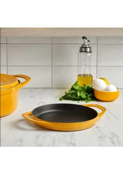 Art Sunset Gün Batımı Serisi Sarı Döküm Sahan Tava 22 cm 1 Adet