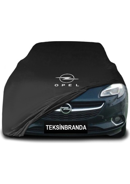Opel Corsa E 3-Door (2014 - 2019) Siyah Kumaş Araba Branda Logolu Kumaş Araba Brandası Penye Oto Branda