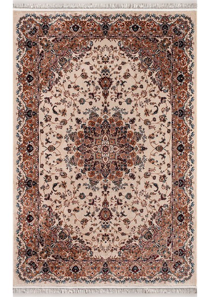 Jasmin IJ04B Yumuşak Dokulu Etnik ve Geleneksel Motifli 120 Tarak Ipek Halı